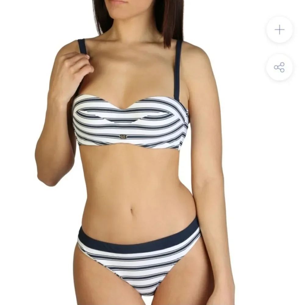 BRAND NEW BLACK &WHITE STRIPED SWIMSUITS WOMEN"S BIKINIS SET